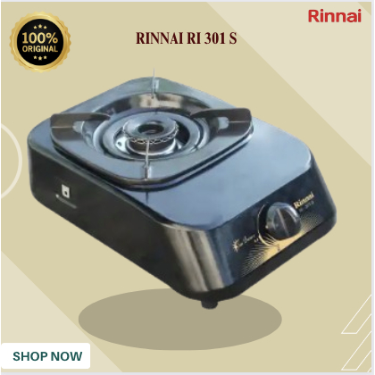 KOMPOR GAS RINNAI 1 TUNGKU RI 301 S KOMPOR RINNAI/RI-301 S/RI 301 S/RI301S/RINNAI KOMPOR GAS GARANSI