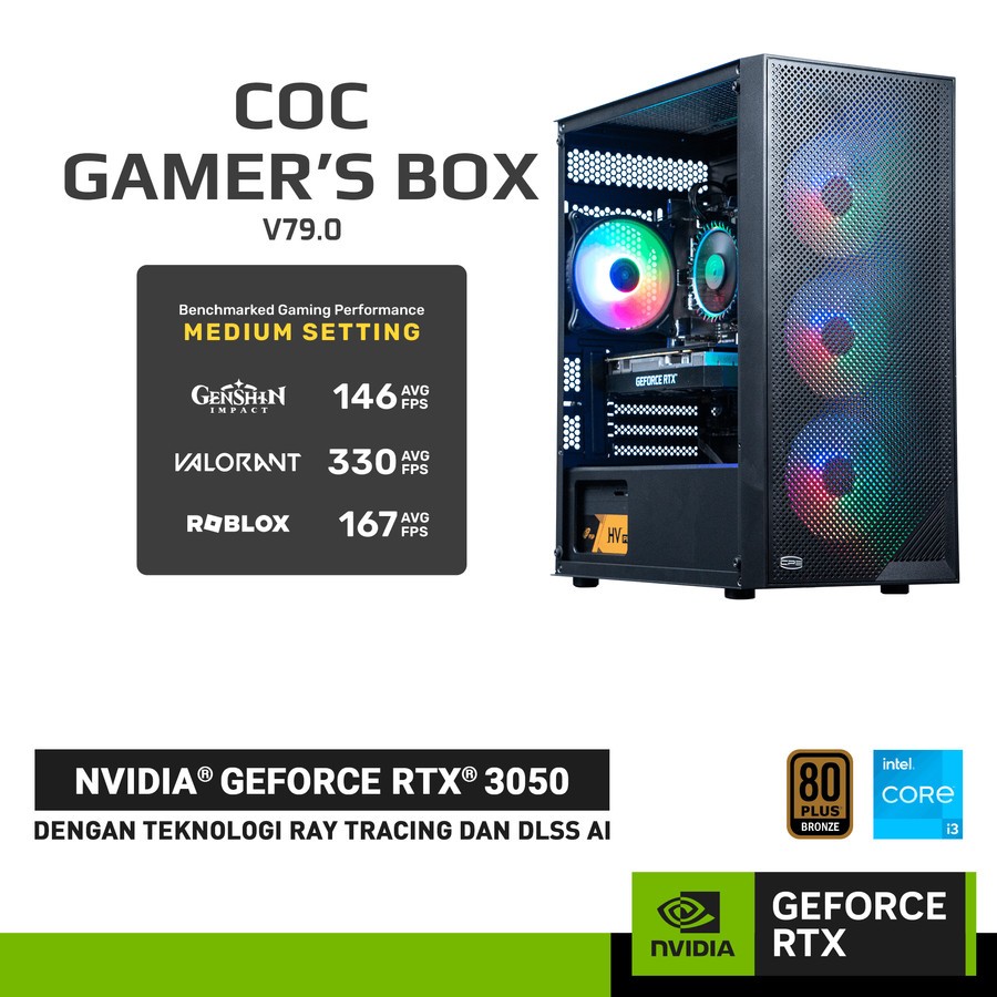 COC GAMER BOX V79.0 - Paket PC Rakitan RTX 3050
