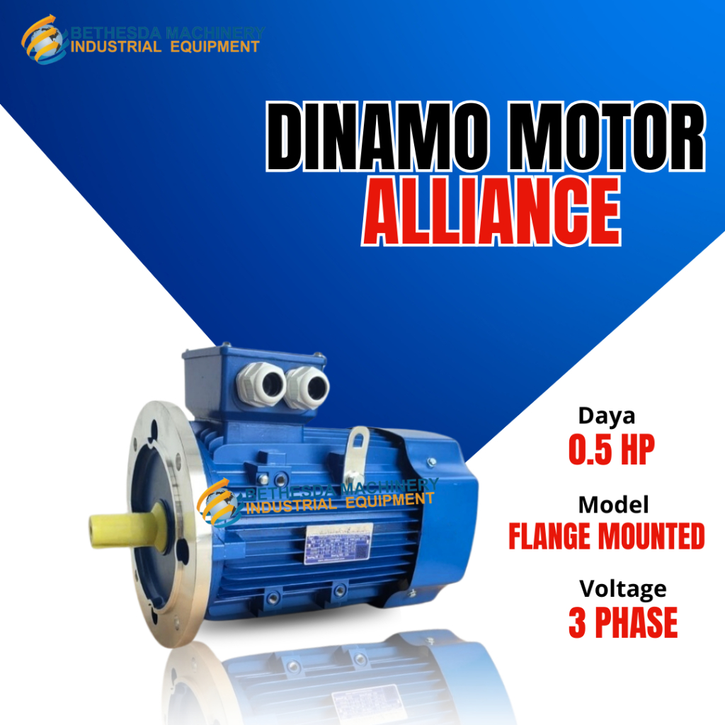 Mesin Dinamo 0.5 Hp / Motor dinamo Alliance 0.37 Kw 3 Phase B5