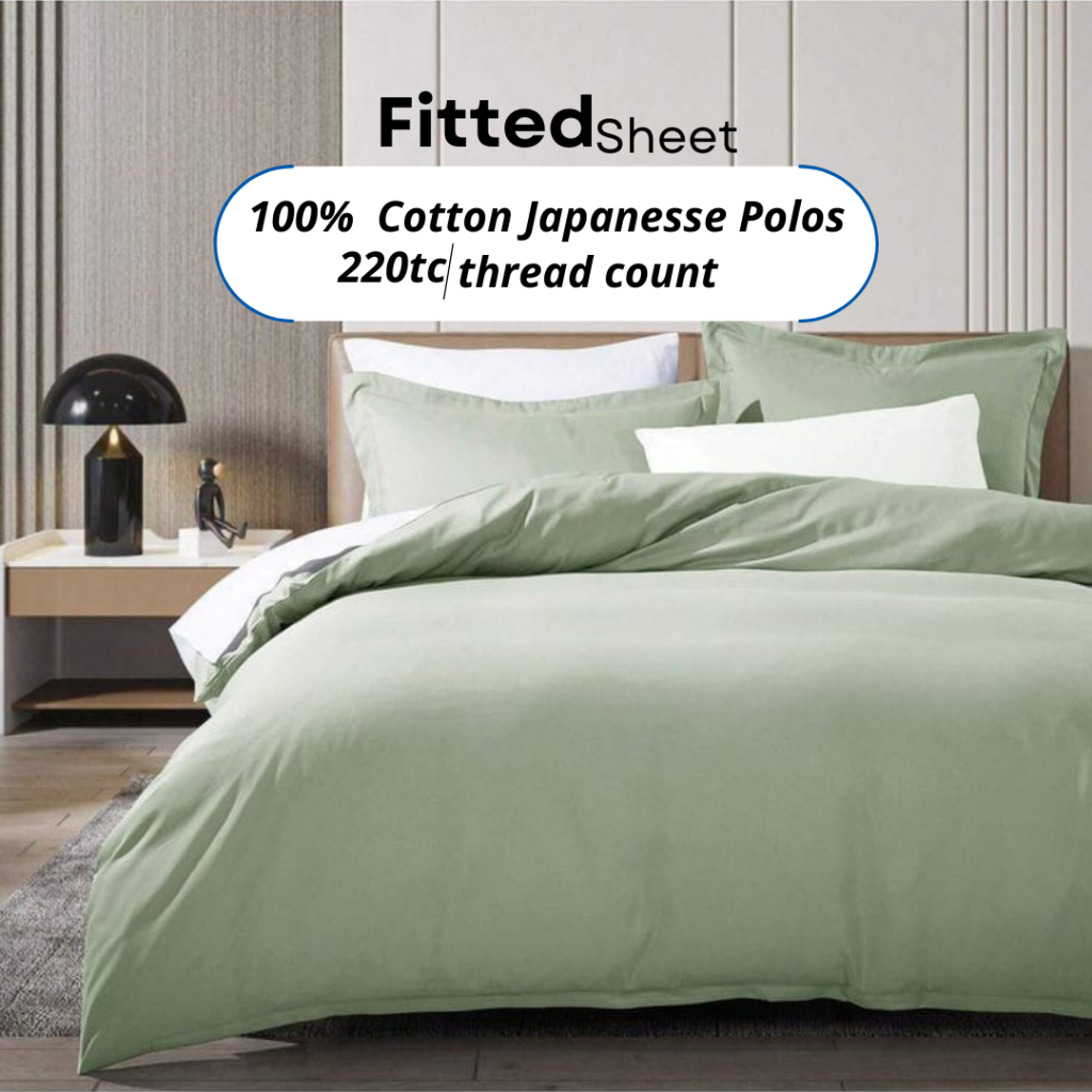 Bedcover set Sprei Antigeser Green Pastel Sage Green Seprai Hijau Muda Korean Style Aesthetic Minima