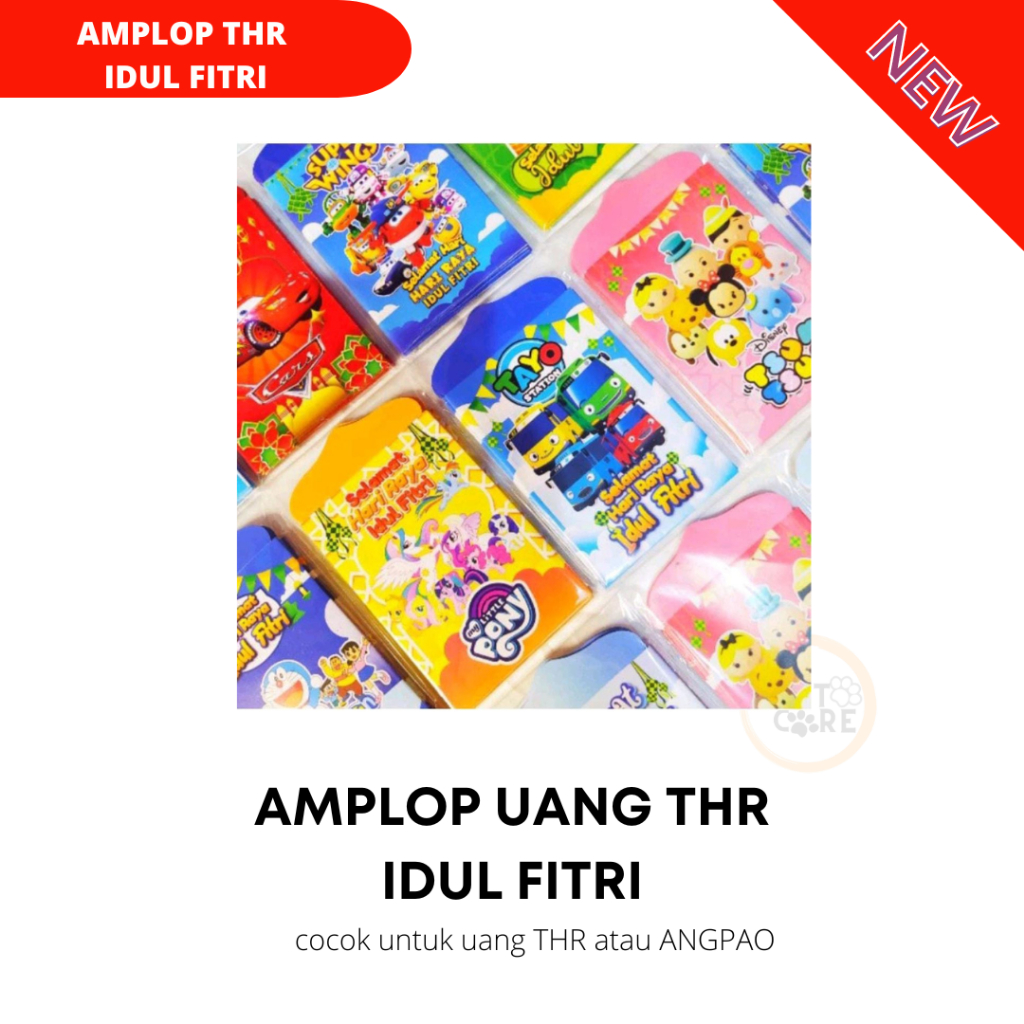 

AMPLOP LEBARAN IDUL FITRI KARAKTER (1PACK ISI 10PCS)