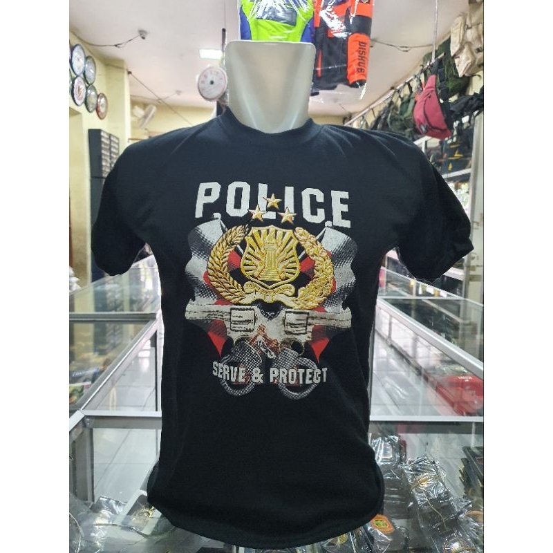 Kaos oblong POLISI HITAM GAMBAR BESAR |Kaos dalaman POLISI HITAM lengan pendek|Kaos POLISI