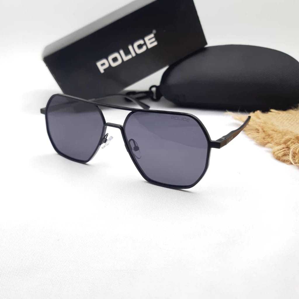 NEW KACAMATA PRIA POLICE 68002 POLARIZED LENS ALMUNIUM SIZE 60-18-148 FULLSET
