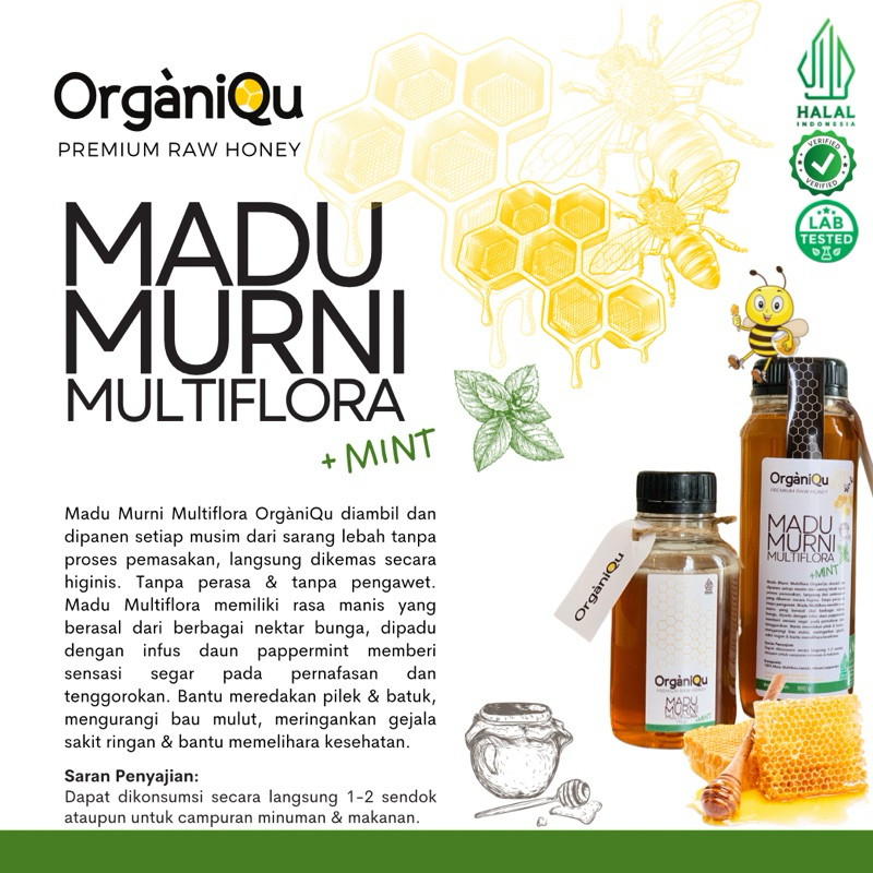 

[ORGANIQU] PREMIUM RAW HONEY . MADU MURNI