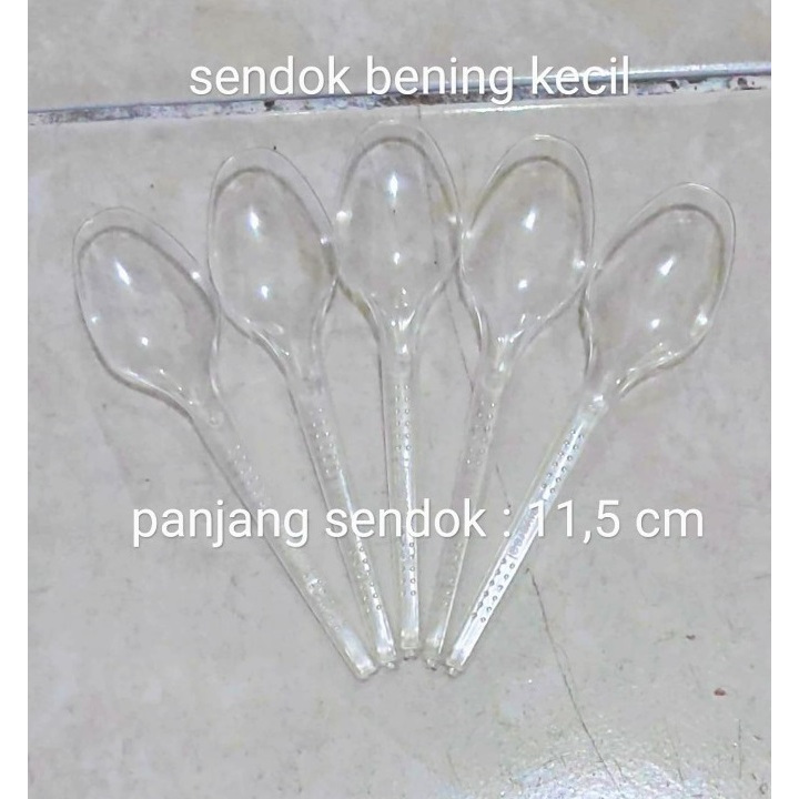 Sendok plastik bening kecil, Sendok teh, sendok eskrim