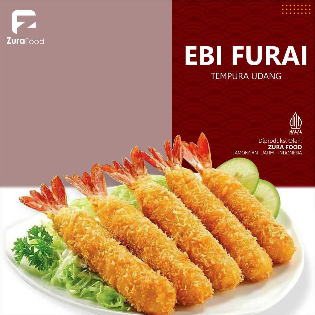

Zura Food Ebi Furai Tempura Udang Frozen Tanpa Pengawet dan Halal