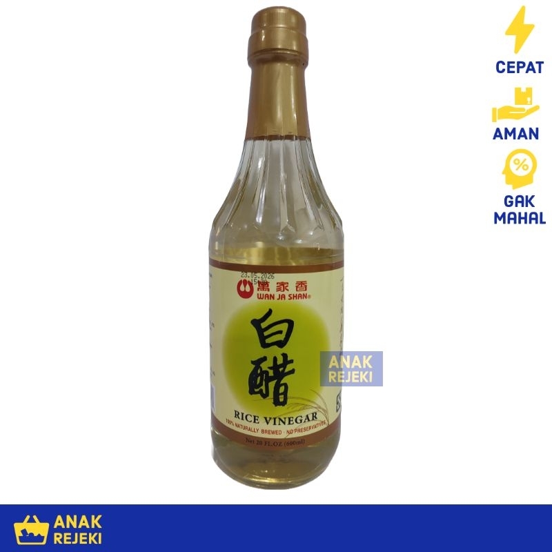 

Wan Ja Shan Rice Vinegar 600ml - Cuka Makan / Beras Wanjashan Premium