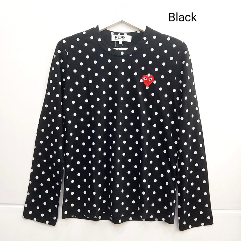 CDG Comme Des Garçons Play POLKADOT T-Shirt Longsleeved