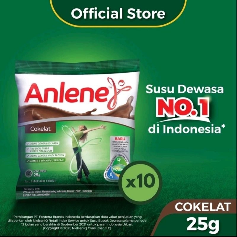 

anlene sachet isi 10 renceng 25 gr