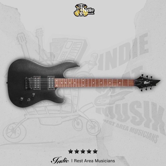 Gitar Elektrik Cort KX100 KX 100 KX-100 BKM Black Metallic