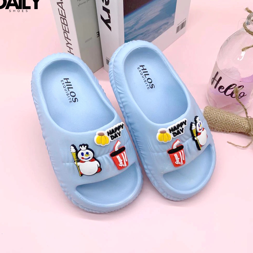 UAE999 GROSIR  Sandal Slip On Sandal Anak Perempuan Model Kerut Kekinian Lucu Motif Mixue Terbaru Si