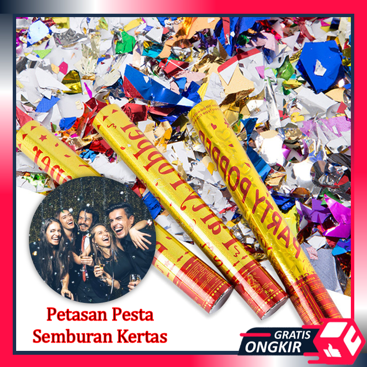 Gratis Ongkir - 6082 Petasan Pesta Semburan Kertas Warna Warni / Popper Petasan Ulang Tahun / Party 