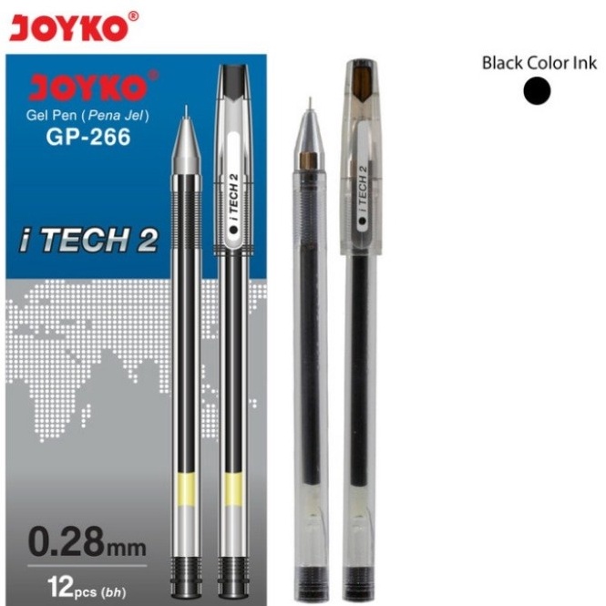 

GQB166 STAR Gel Pen Joyko GP266 I TECH HITECH 2 12pcs