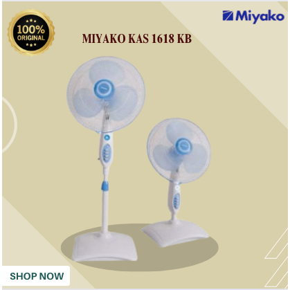 KIPAS ANGIN MIYAKO KAS 1618KB STANDFAN/KAS-1618KB/KAS 1618KB/KAS1618KB/MIYAKO KIPAS ANGIN BERGARANSI