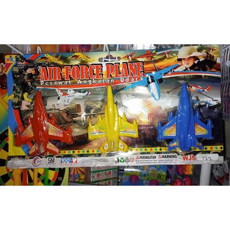 MAINAN PESAWAT TERBANG SET ISI 3 PCS PULLBACK / MAINAN ANAK PESAWAT TEMPUR SET / MAINAN ANAK LAKI LA