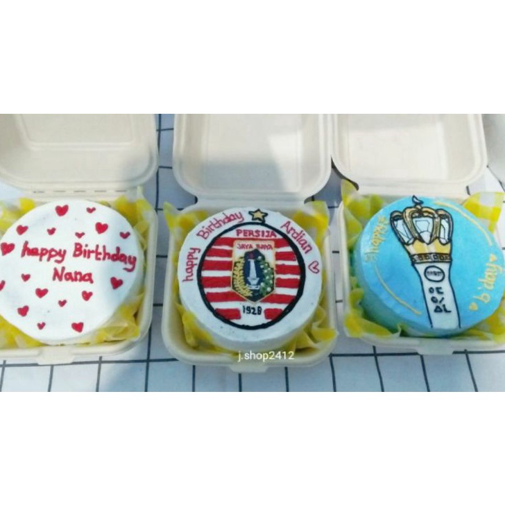 

STOK SIAP COD D12cm Bento cake bagasse box jakarta Custom birthday cake Korean cake Baca Deskripsi