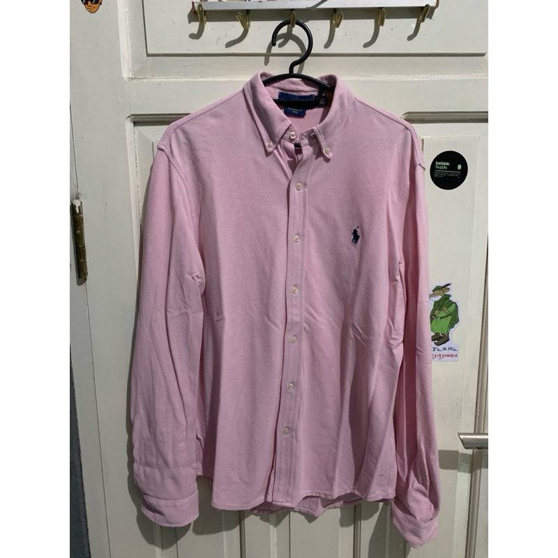 Kemeja pink polo ralph lauren second