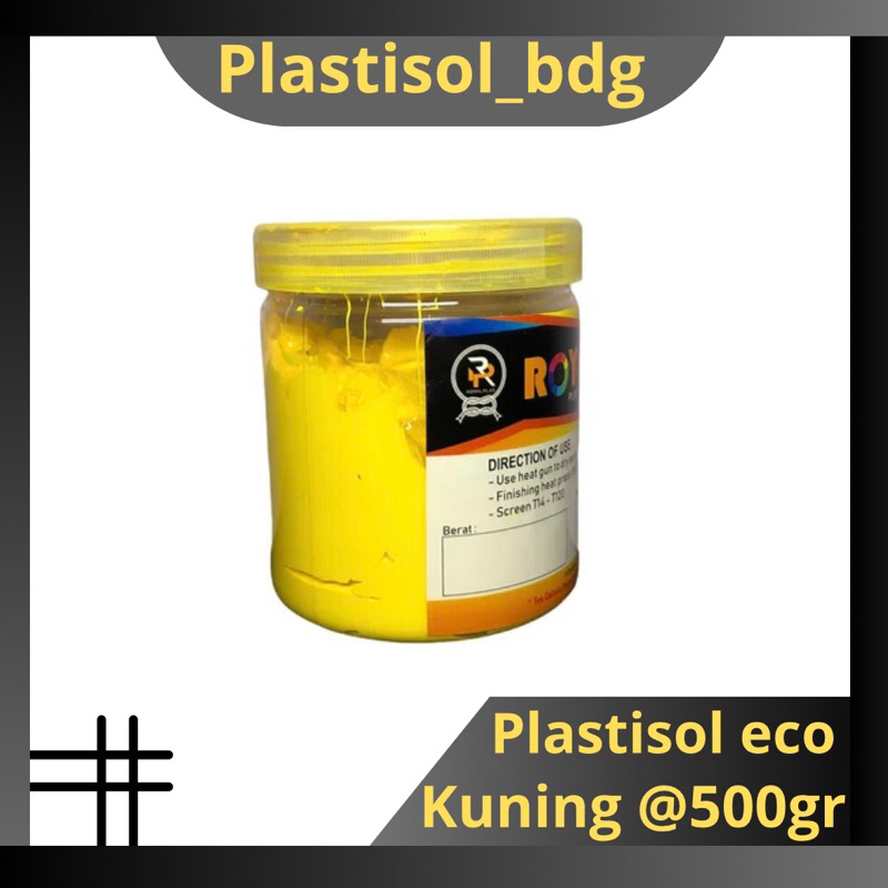 

Tinta Plastisol Kuning Economis @ 500 gram Royalplas