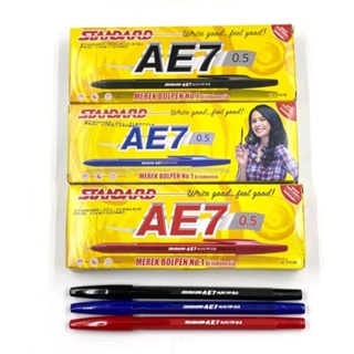 

Bolpoint Standard AE7 Pulpen Alfa Tip 0.5 - Hitam / Biru / Merah [1 Pack / 12 Pcs]