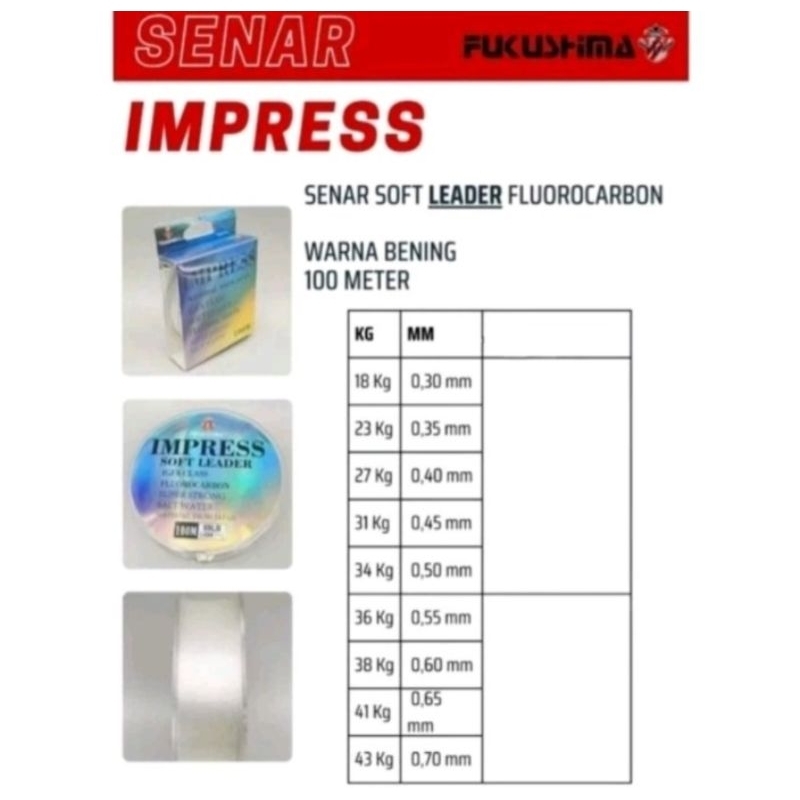 Senar Pancing Fukushima Impress Fluro Carbon