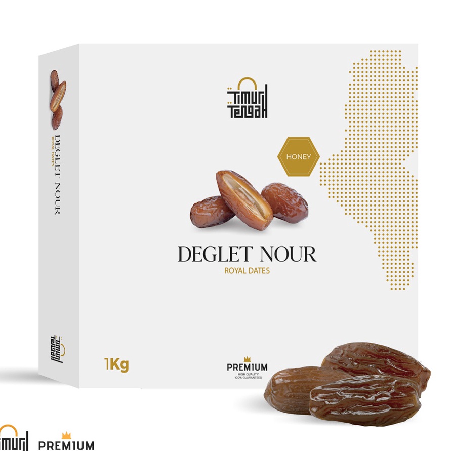 

Ready Stok Timur Tengah Kurma Tunisia Madu 1kg Deglet Noor Honey Premium Original High Quality
