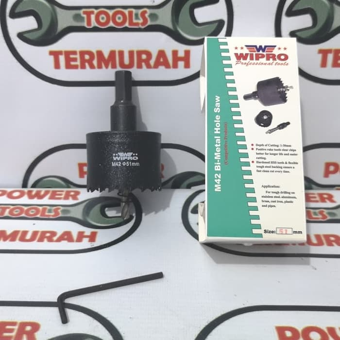 

Hole Saw Bi-Metal 51 mm 50 WIPRO Mata Bor Besi Holesaw Kugel Pelubang