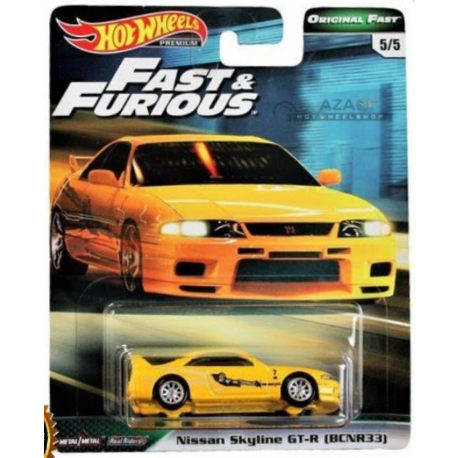 Hotwheels Nissan Skyline GTR BCNR R33 Fast and Furious Original Fast