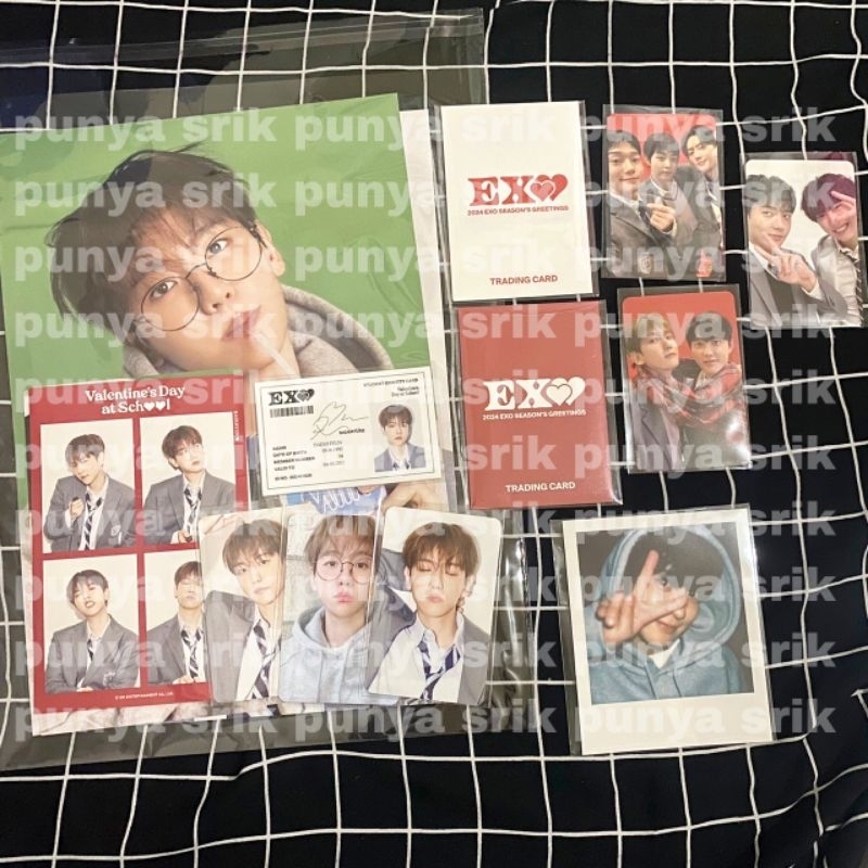 (ready stock) tc exo md sg24 sealed season greeting baekhyun set pob smstore