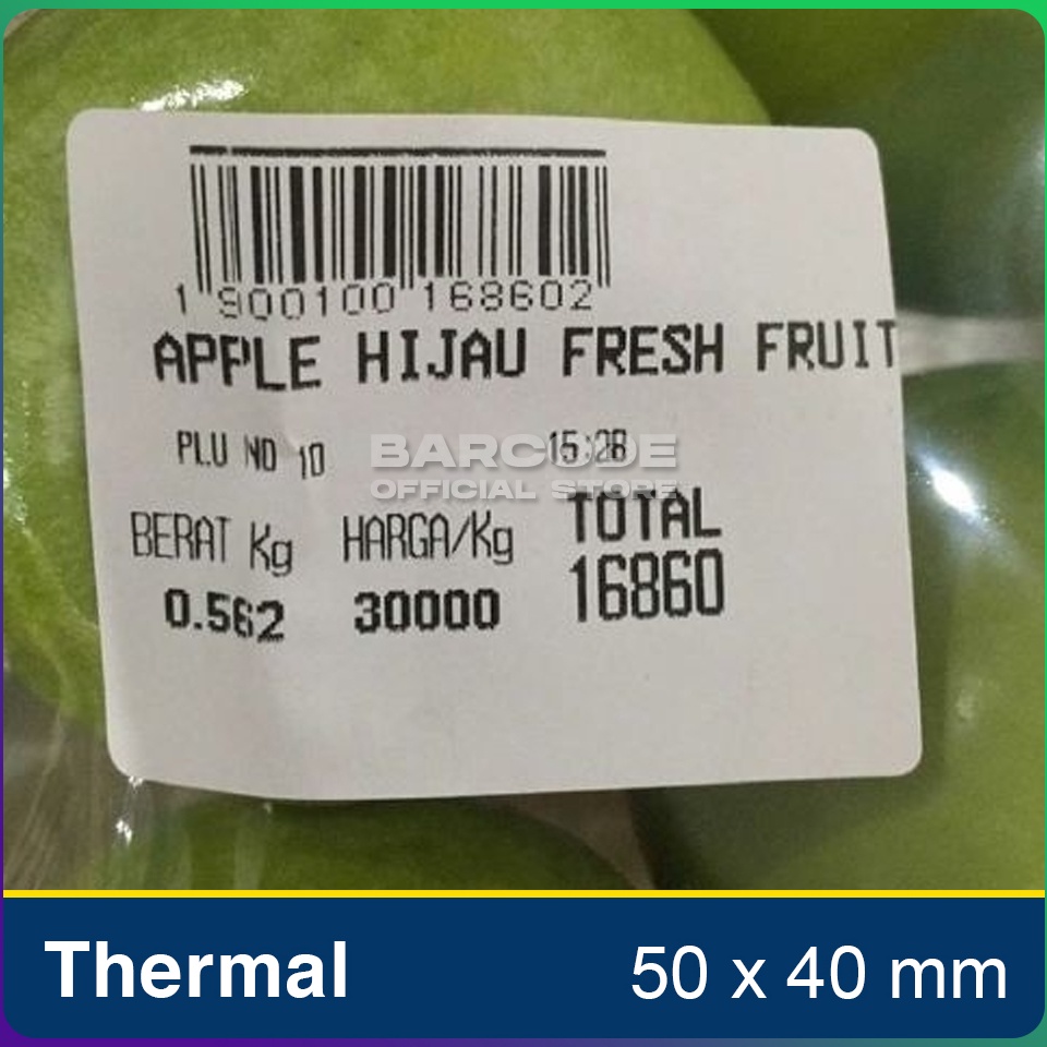 

UIQ824 MPD Label Thermal Stiker Timbangan Digital Digi 5 x 4 mm 5x4 mm 5x4mm Buah Sayur Swalayan
