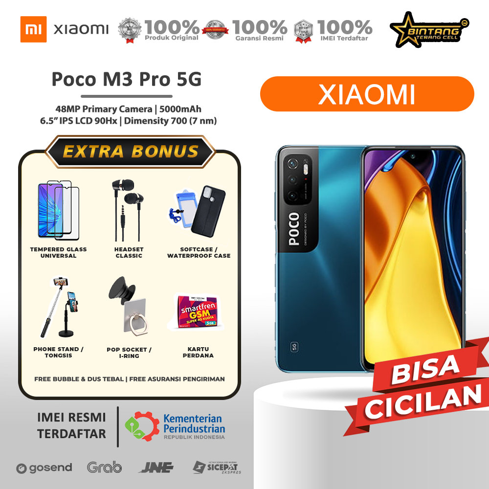 xiaomi poco M3 pro 5G ram 4/64gb poco m3 ram 4/64gb pocophone m3 m3pro garansi resmi