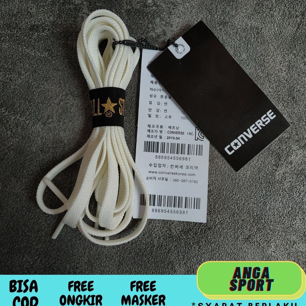 Harga Bersahabat TALI SEPATU CONVERSE FLAT PIPIH ORIGINAL  TALI SEPATU SNEAKERS SHOELACES PANJANG 11