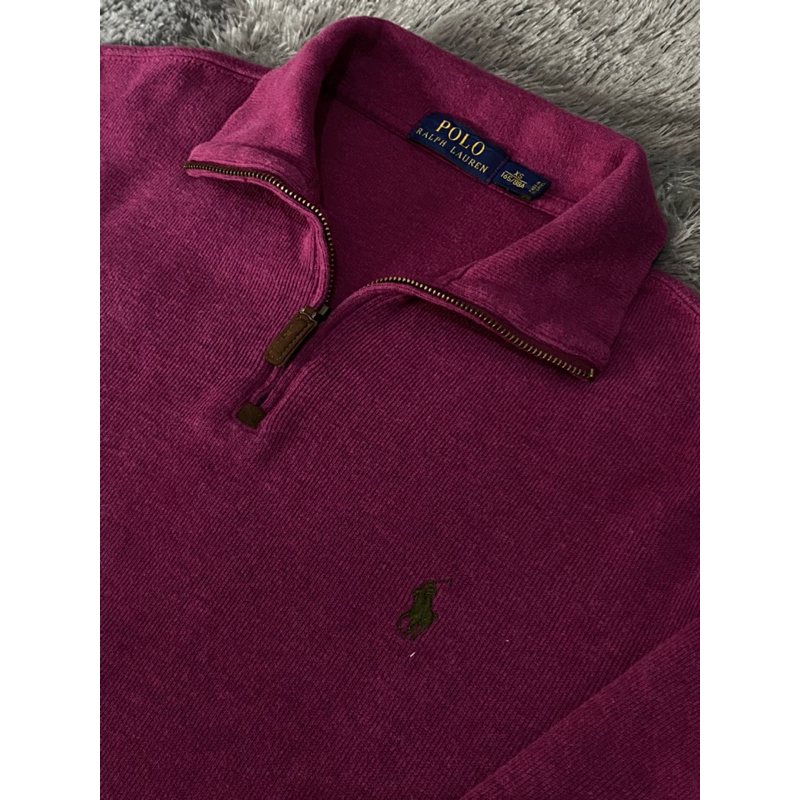 Halfzip Quarterzip Polo Ralph Lauren Original Burgundy (Rare Colour)