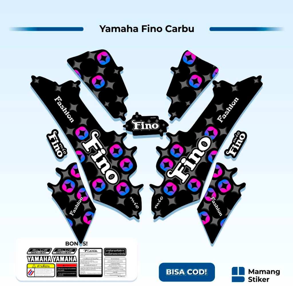 Striping Fino Karbu Classic Variasi (17) Thailand Vietnam 2012 2013 Full Body 125 Fino Lama