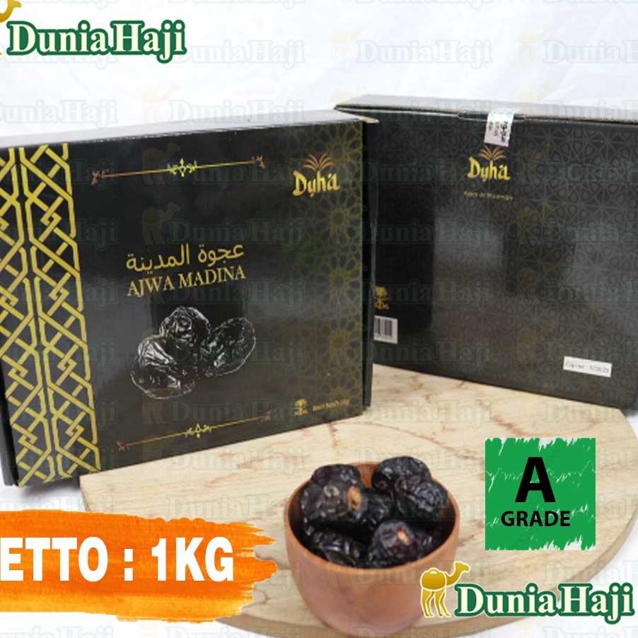 

COD Kurma Ajwa 1 KG Asli Madinah Kurma Nabi Ajwa Premium Original Saudi Arabia