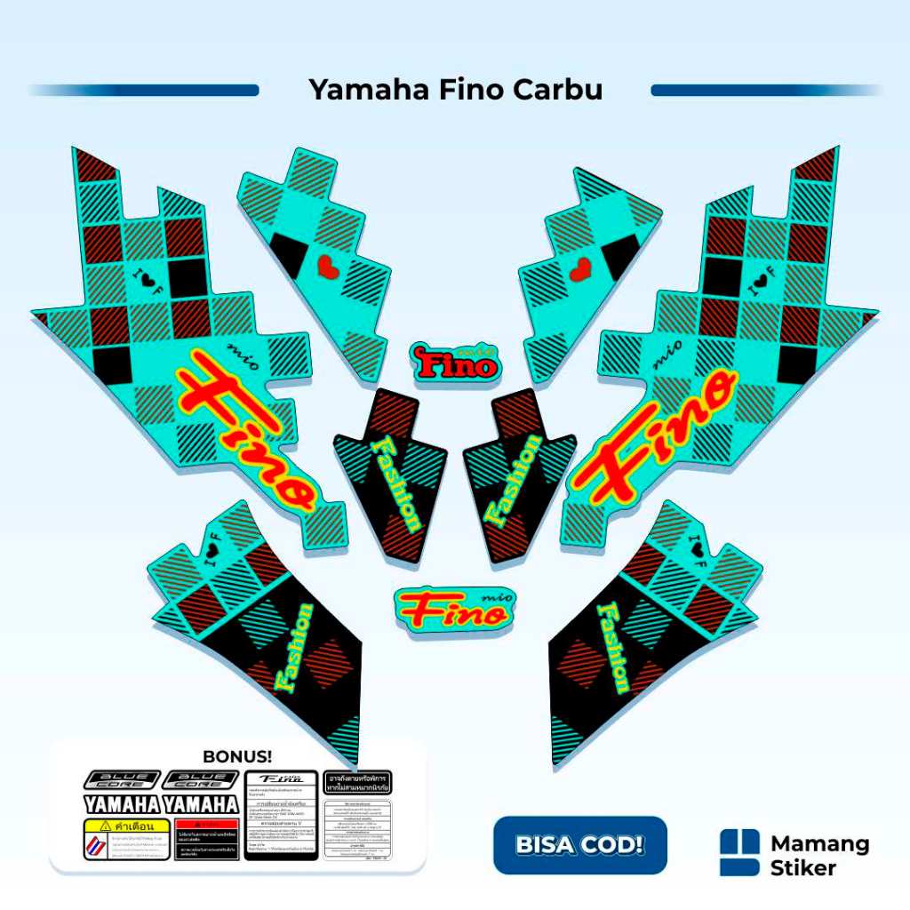 Striping Fino Karbu Classic Variasi (25) Thailand Vietnam 2012 2013 Full Body 125 Fino Lama