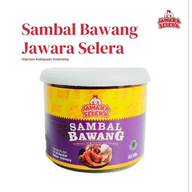 

Sambal Bawang Home Made Jawara Selera Halal Terdaftar (135gr)