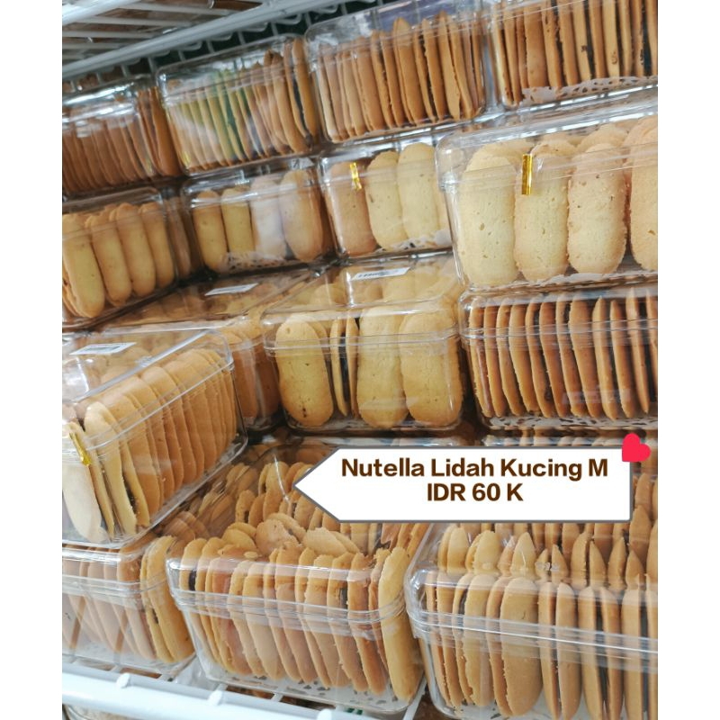 

Kue Kering Cookies Lebaran Lidah Kucing Nutella