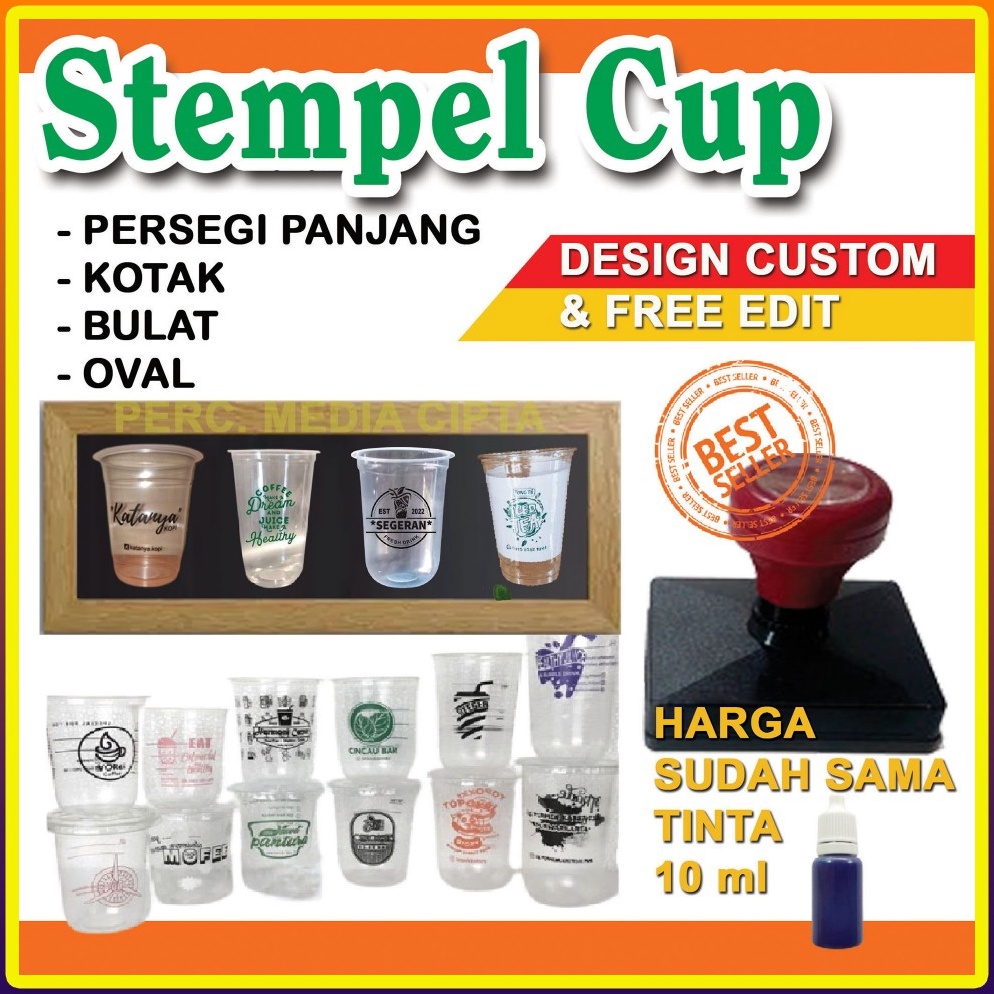 

DTA241 Terlaku Stempel Gelas Cup Plastik Sterofom Kayu