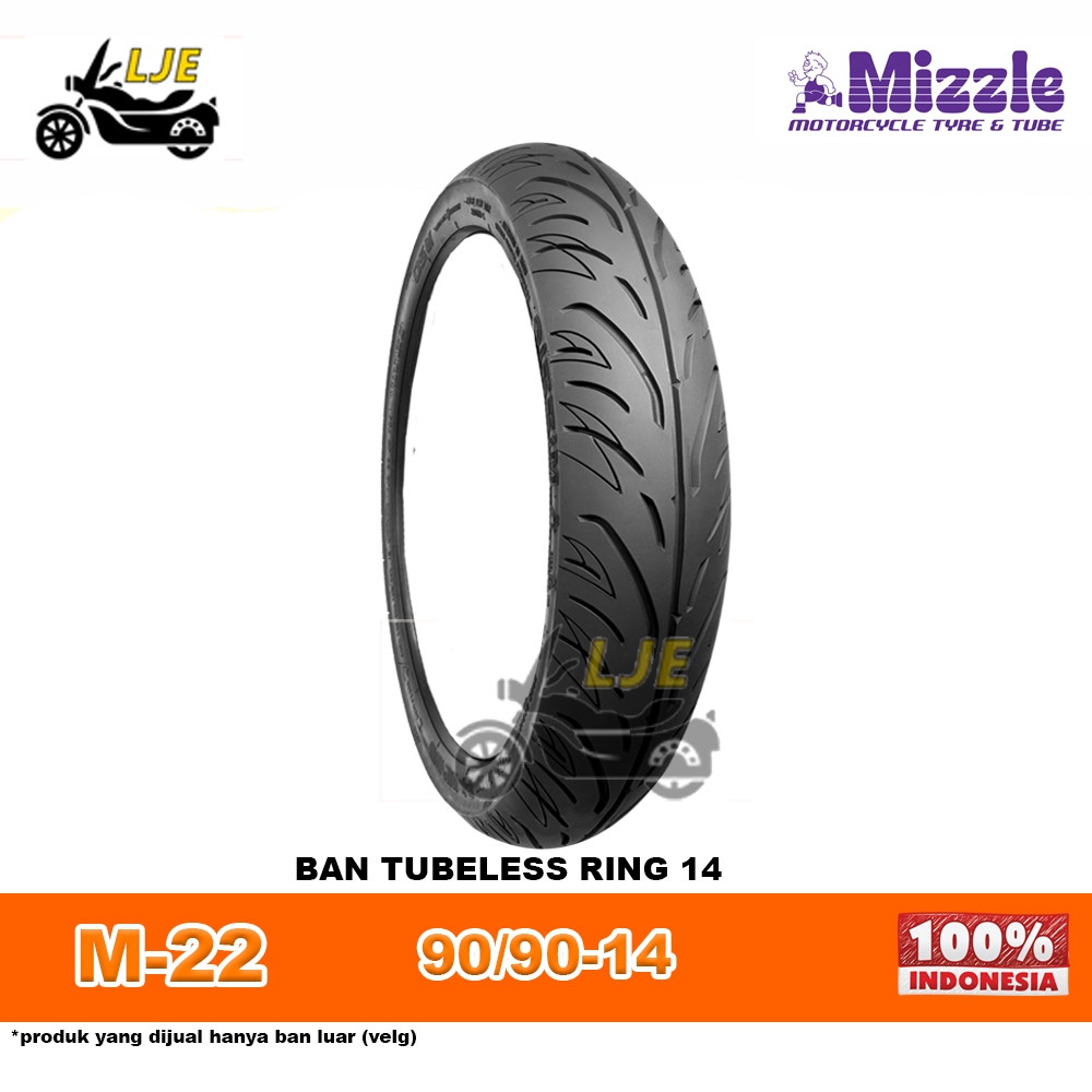 Ban Tubeless Mizzle 90/90-14 M22 Ring 14 - Ban Matic Ring 14 Tubeless