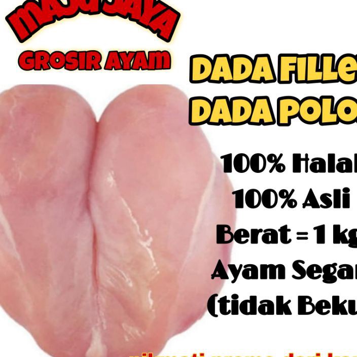

XC26619 DADA FILLET 1KG DADA POLOS DADA AYAM TANPA KULIT AYAM MURAH AYAM BERKUALITAS AYAM SEGAR