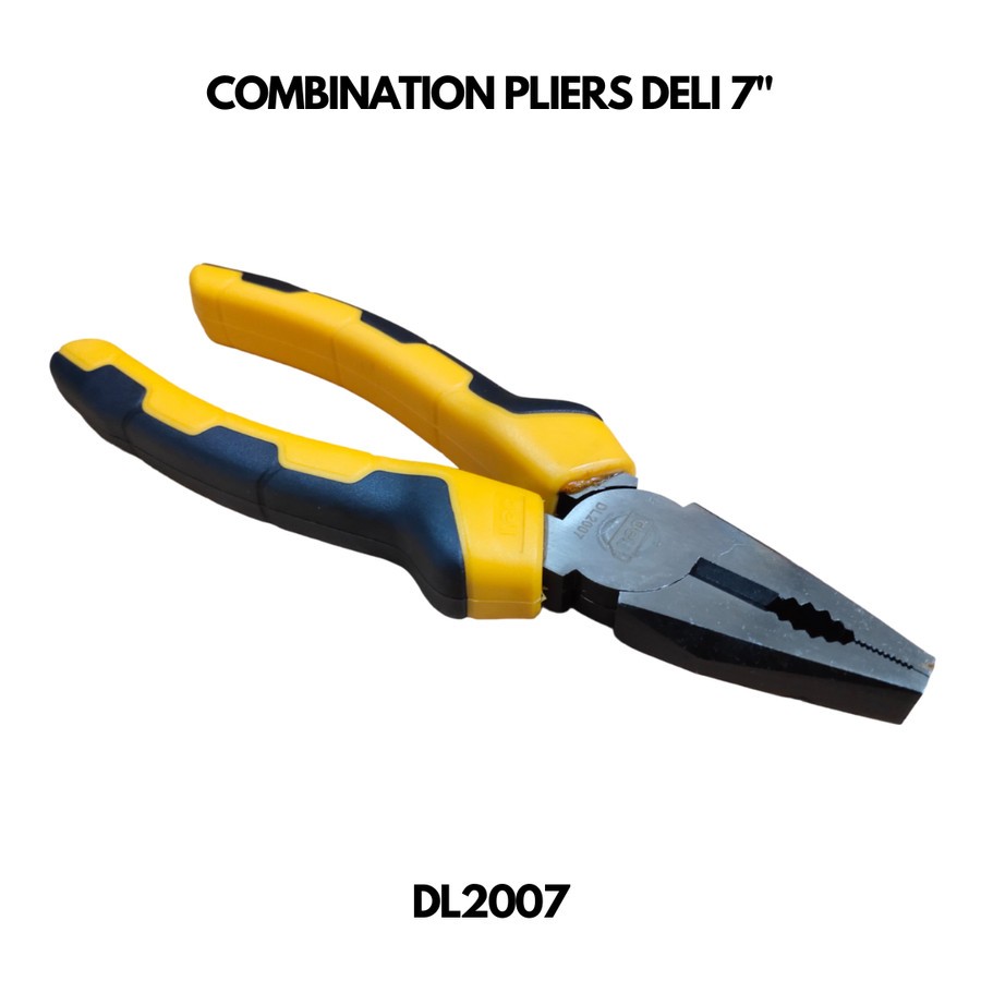 Tang Kombinasi DELI 7" Ergonomis Linesman Combination Pliers Premium BERKUALITAS/ COMBINATION PLIERS