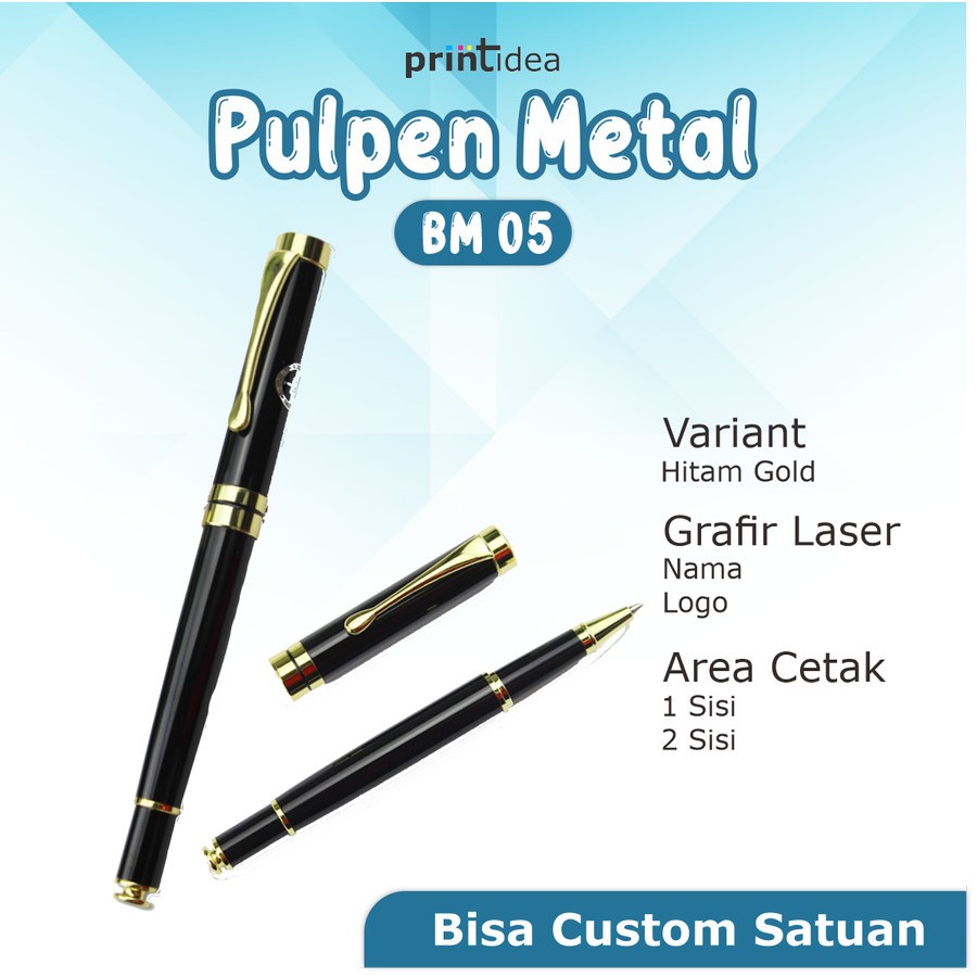 

Custom BallPoint Metal Pen Ball Buka Tutup Pulpen Besi BM05 Grafir Logo Nama Souvenir Perusahaan