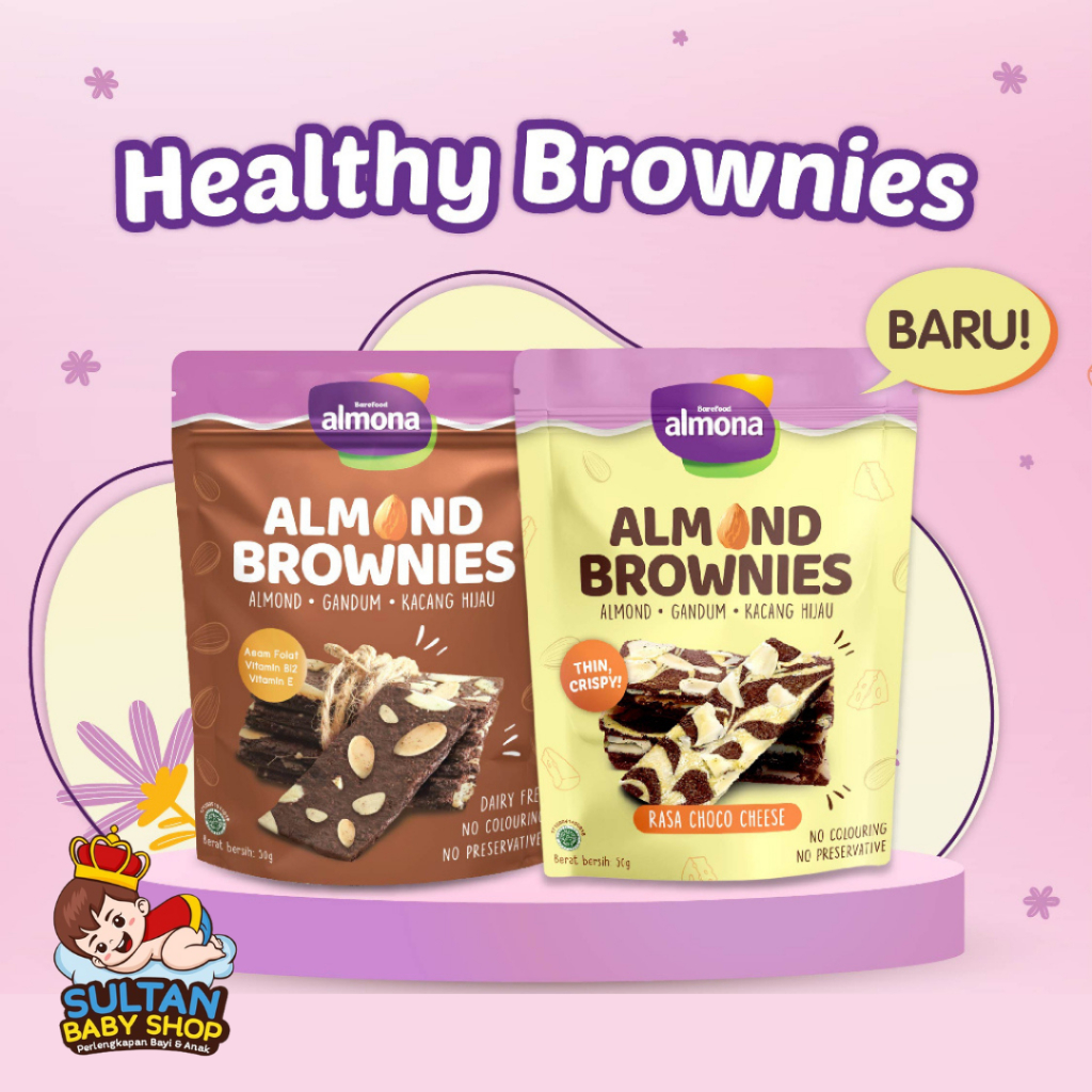 

Almona Almond Brownies Cookies Camilan Sehat ASI Booster