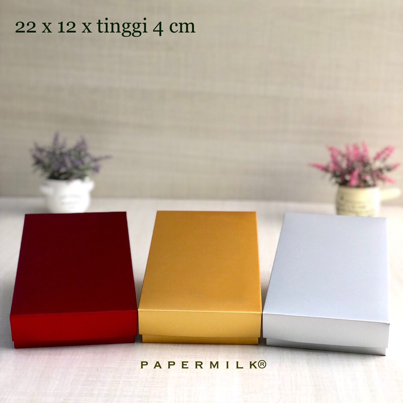 

Papermilk // BCi 22.12.4 Kilap polos, Gift Box, Kotak Lipat, Kotak Hadiah, Kotak Templar Dompet, Box Instant ,