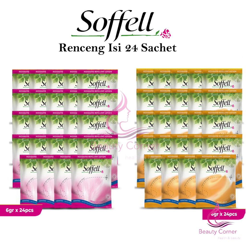[Renceng Isi 24 Sachet] Soffell Lotion Anti Nyamuk - 6ml