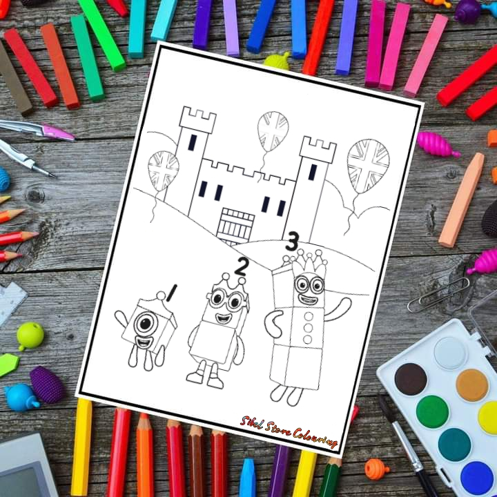 

Kertas Mewarnai Anak Seri Numberblocks & Friends / Kertas Gambar (10 Lembar Gambar)