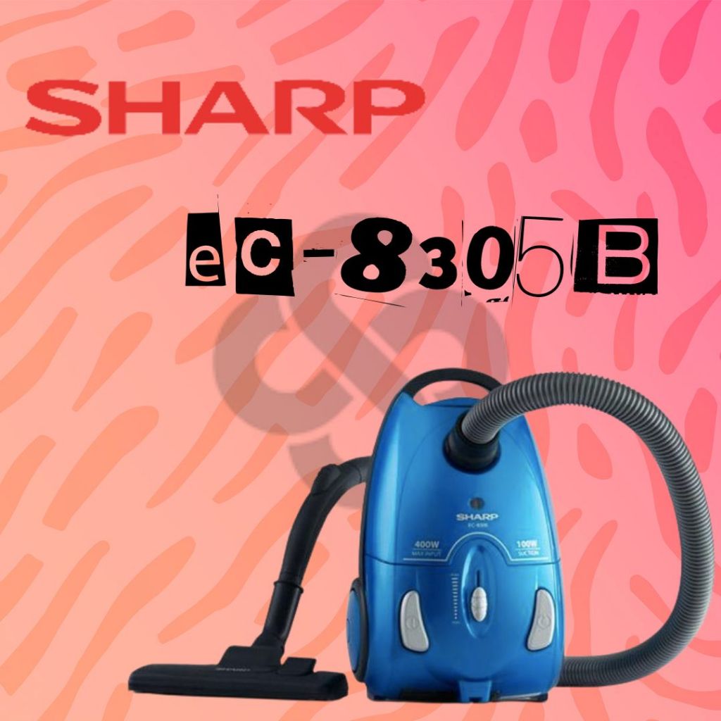 Sharp EC8305B Vacuum Cleaner 400 Watt Blue EC 8305B