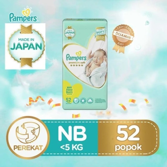 Pampers Premium Care NB52 / Soft nb 52 - New Born - Popok / Diapers