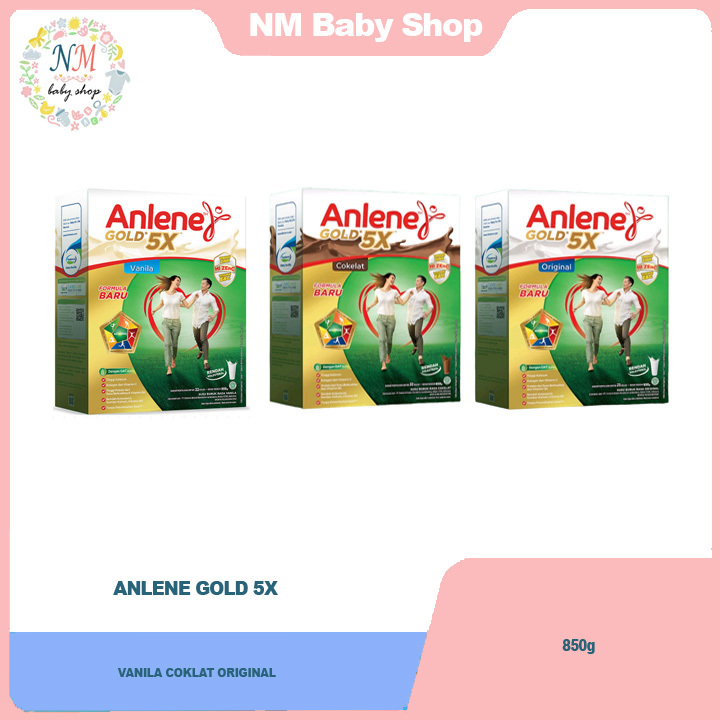 

ANLENE GOLD 5X VANILA COKLAT ORIGINAL 850GR SUSU BUBUK DEWASA 850 GR SSKD NM