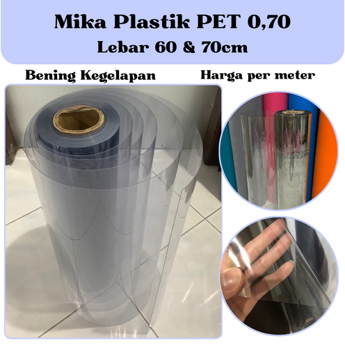 

Plastik Mika Kaku Tebal ( 0.70mm x 70cm ) Meteran Pengganti Kaca / Mika Rigid PET 070 0.70 0,70 mm